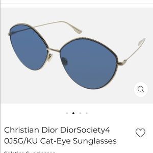 NEW Christian Dior DiorSociety4 0J5G/KU Cat-Eye Sunglasses